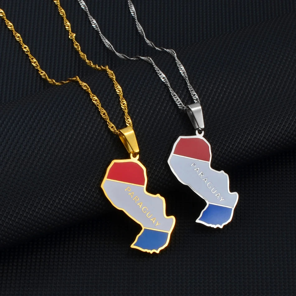 Paraguay Flag Necklace