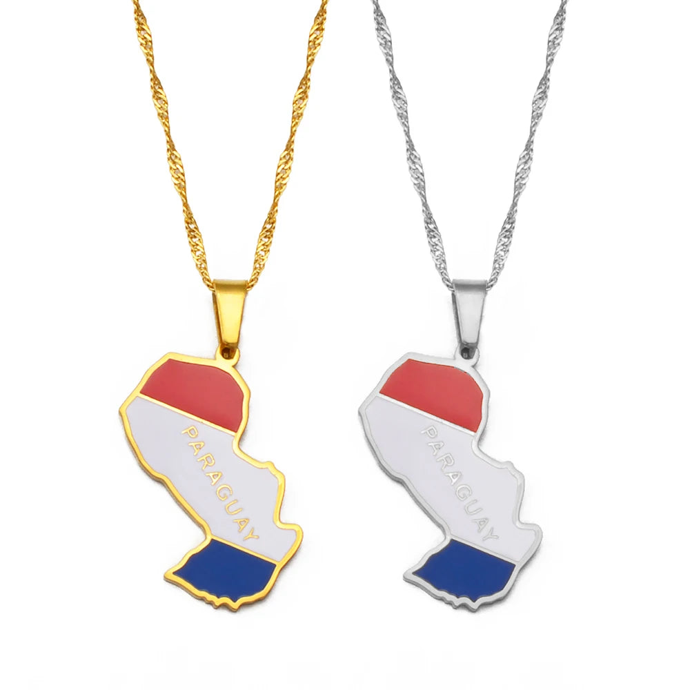 Paraguay Flag Necklace