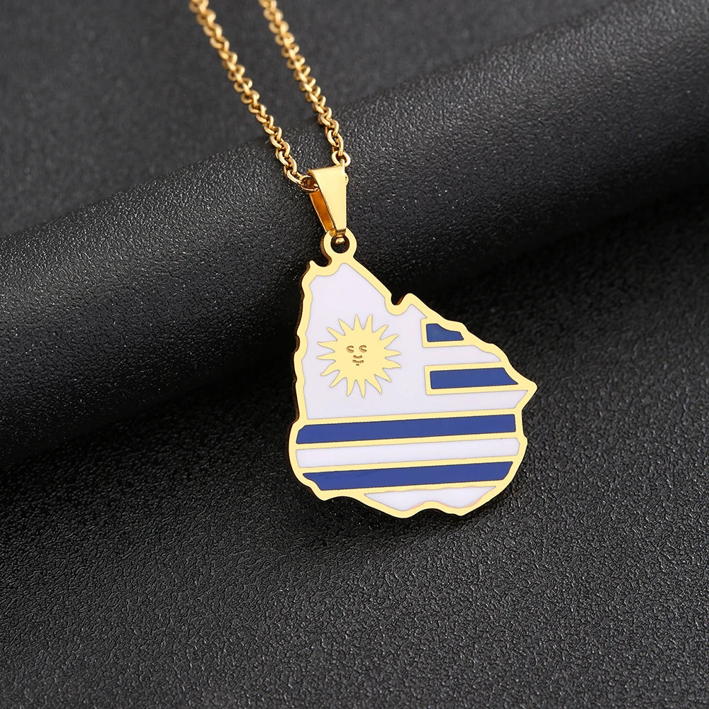 Uruguay Flag Necklace