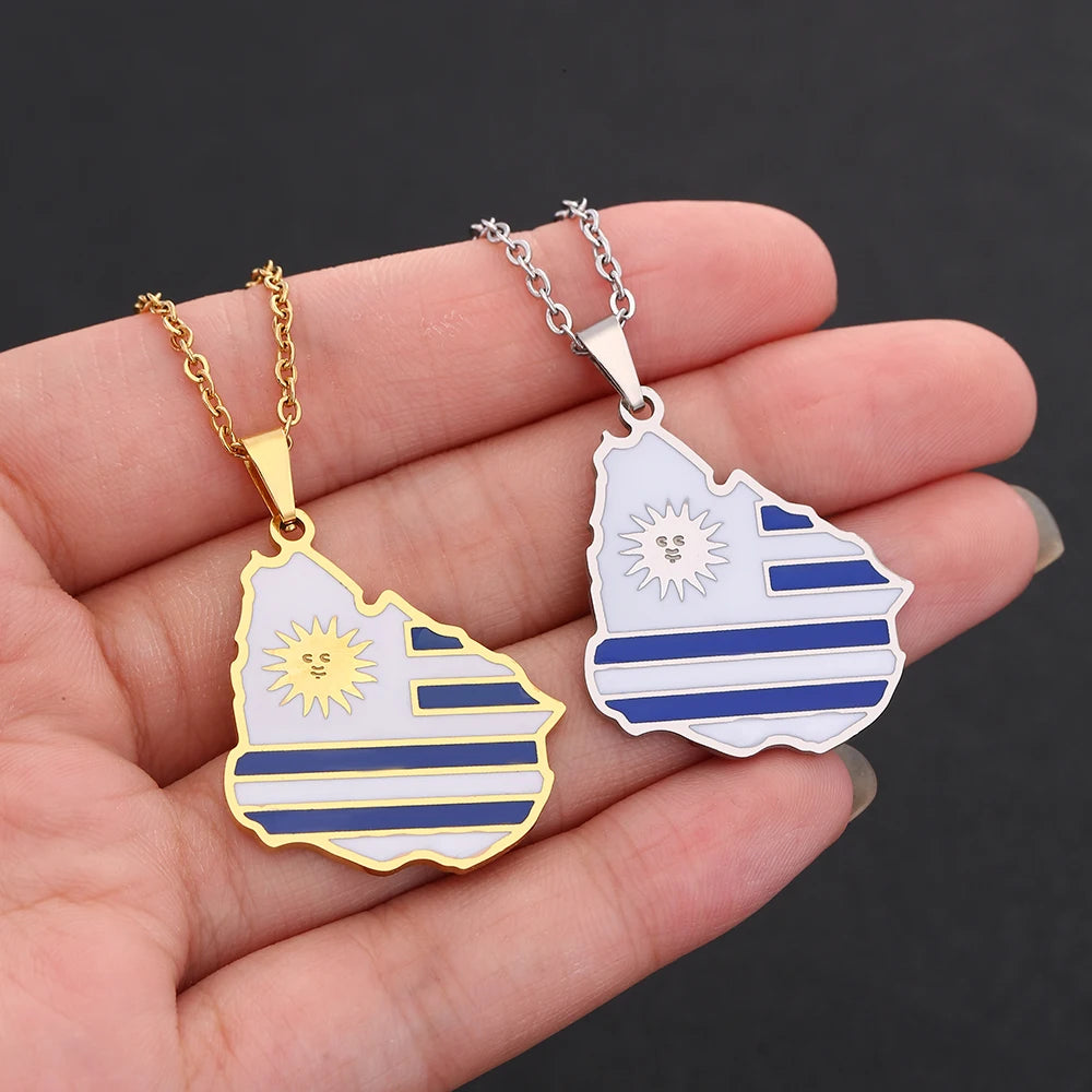 Uruguay Flag Necklace