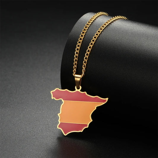 Spain Flag Necklace