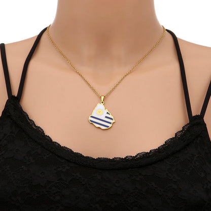 Uruguay Flag Necklace