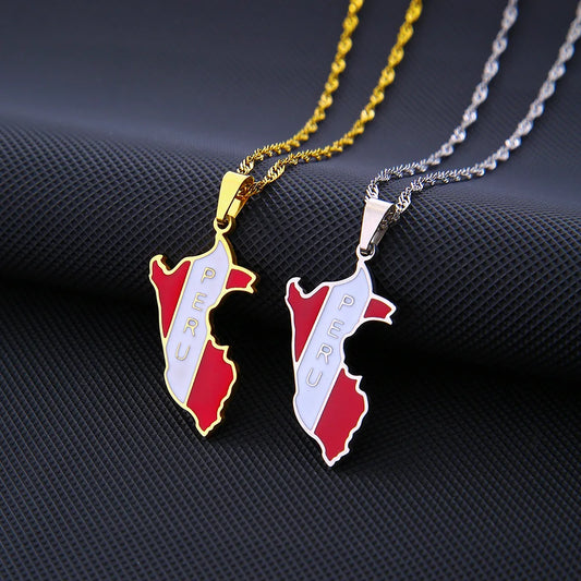 Peru Flag Necklace