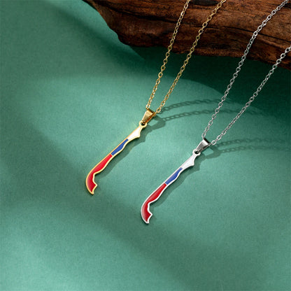 Chile Flag Necklace