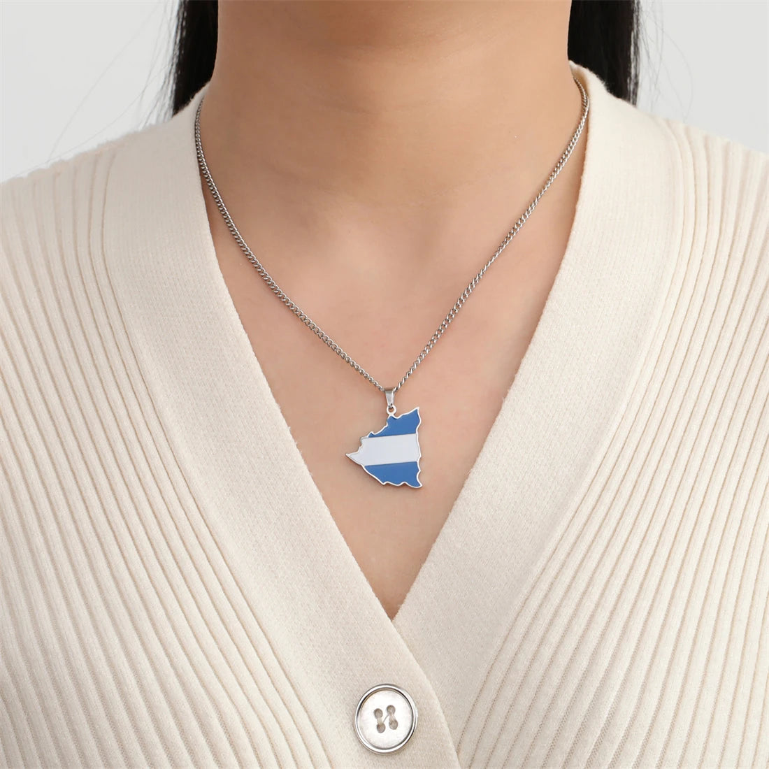 Nicaragua Flag Necklace