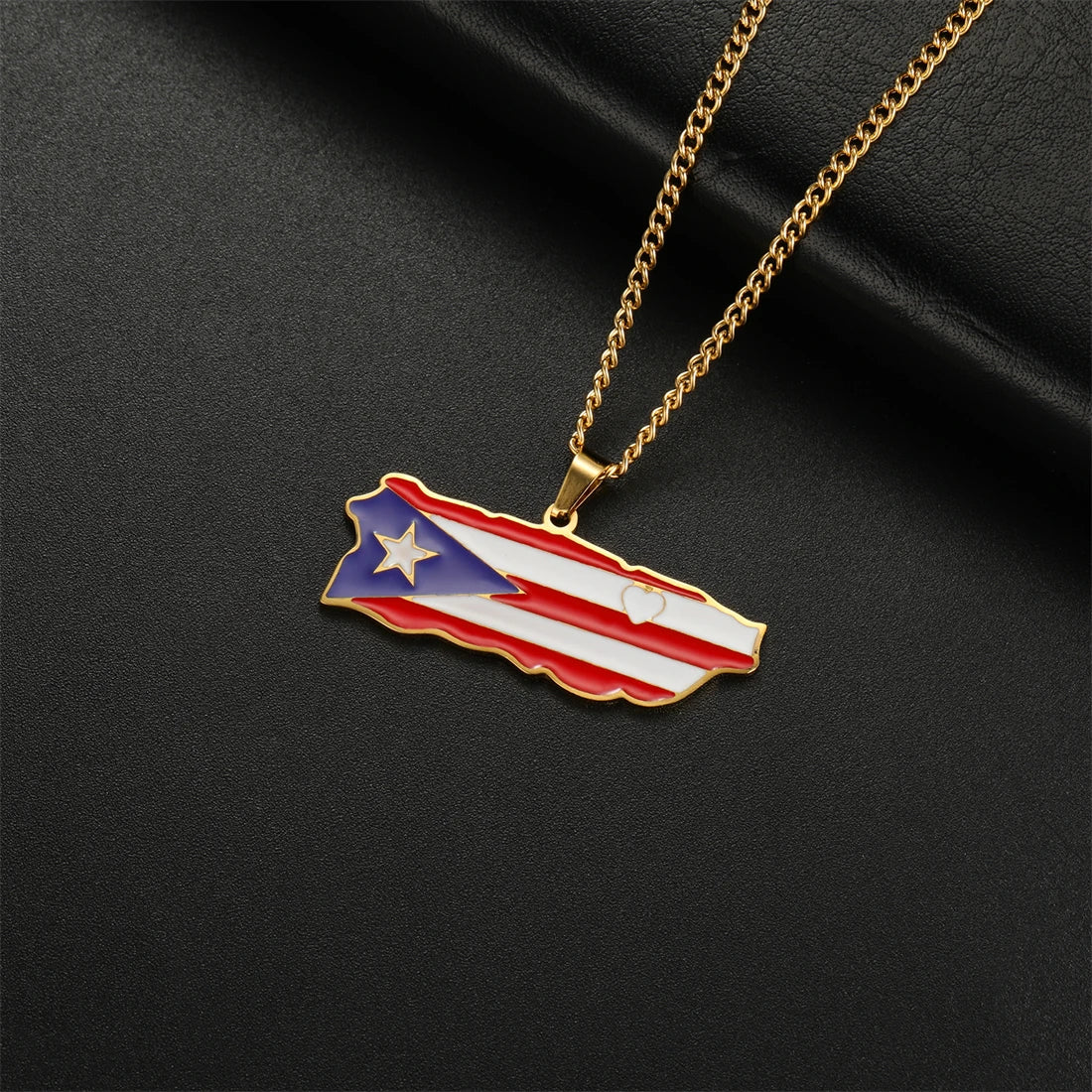 Puerto Rico Flag Necklace