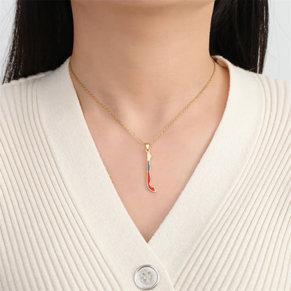 Chile Flag Necklace