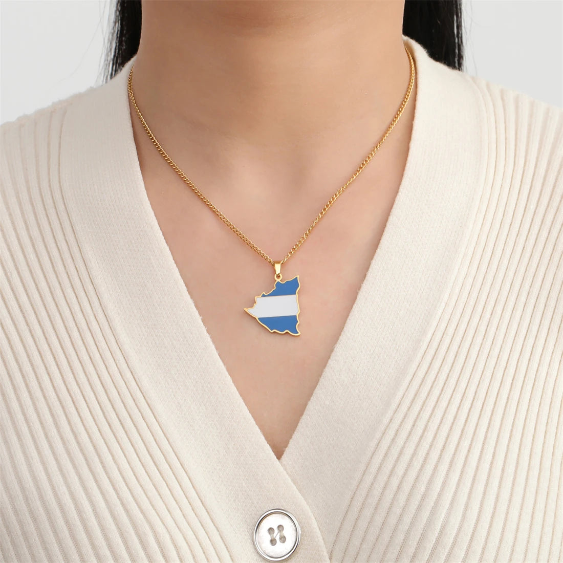 Nicaragua Flag Necklace