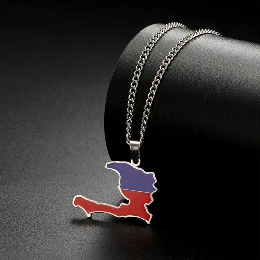 Haiti Flag Necklace